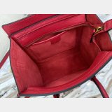 Celine Best Quality Red Luggage Nano Shopper 168243 Women's Leather