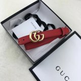 AAA+ Gucci Best Quality Leather Belt With Double G Red Buckle