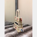 Mini Dior Book Tote Best Quality Oblique Embroidery
