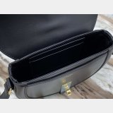Celine Best Quality Small Besace 16 Bag Black satinated calfskin