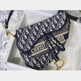 Best Quality Saddle Bag Blue Dior Oblique Jacquard