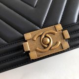 UK CC V Le Boy Top Quality Best Quality Black Bags Lambskin 25cm