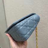 High Quality Dior Caro 20cm Luxury Goods blue bags