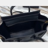 Celine Best Quality Navy blue Luggage plain calfskin portable
