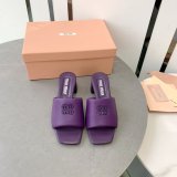 Miu Miu Best Quality Bread Slippers Heel Sandals Shoes