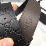 7 Star Gucci 37mm Best Quality Interlocking G-Buckle Leather black Belt