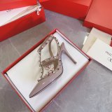 Wholesale 2023 Best Quality Valentino Three belts Middle Heel Perfect Shoes
