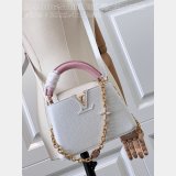 Best Quality 1:1 Mirror Louis Vuitton Capucines M48865 White Bags