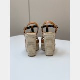 Saint Laurent Best Quality Espadrille Platform Wedge Sandals Heel Shoes