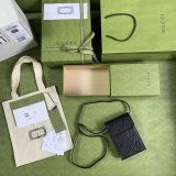 Best Best Quality Gucci GG embossed mini 625571 black bag