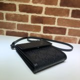 Gucci Best Quality 625782 Black GG embossed messenger bag