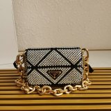 Prada Designer System Nappa Patchwork Shoulder 1BD329 Best Quality Bag