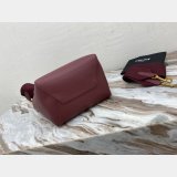 Women's Sangle bucket Best Quality Celine bag Wine red grained calfskin