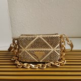 Prada Designer System Nappa Patchwork Shoulder 1BD329 Best Quality Bag