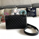 High Quality CC Le Boy Best Quality Best Black Bags lambksin 20cm