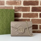 Perfect Gucci Best Quality 474575 GG Marmont Super Chain Wallets High Bag
