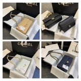 New CC 2021 Best Quality Quilted Caviar Leather Caviar CF1112 25CM Bags