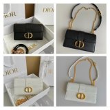 Best Quality Dior Black/White Montaigne High Quality 9207 Bag 21.5CM