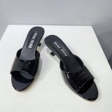 Miu Miu New Low Heel Slippers Buy The Best Product Best Quality Shoes