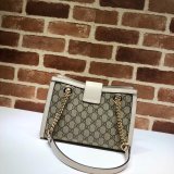 UK Gucci Best Quality GG Supreme Padlock Small Shoulder 498156 Bag