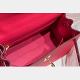 High Quality Best Quality Hermes Epsom Kelly 19/25/28CM Red Bag For Sale