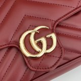 Gucci Best Quality GG Marmont Mini Crossbody Luxury 751526 Red Bag