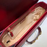 Gucci Best Quality GG Horsebit 1955 small shoulder 602204 red bag