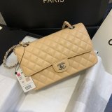 New CC 2021 Best Quality Quilted Caviar Leather Caviar CF1112 25CM Bags
