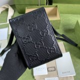 Best Best Quality Gucci GG embossed mini 625571 black bag