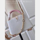Best Quality 1:1 Mirror Louis Vuitton Capucines M48865 White Bags