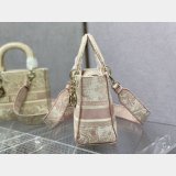 Top Quality Fake Lady Embroidery Canvas Dior 24CM Best Quality Bag