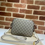 Gucci Best Quality Horsebit 1955 Small Brown or White Leather Shoulder 645454 Bag