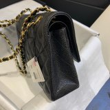 New CC 2021 Best Quality Quilted Caviar Leather Caviar CF1112 25CM Bags