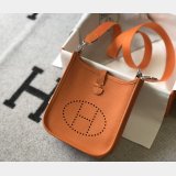 Hermes Bags Best Quality Mini Evelyne Orange