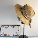 Gucci Best Quality 2020 Mickey Ribbon Raffia UK Hat