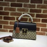 Gucci Best Quality 453188 GG Supreme Padlock Small Top Handle Bag