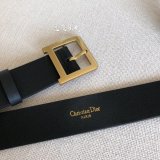 Christian Louboutin Best Quality 3.4cm Black Spiked Leather Belts