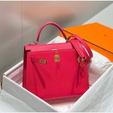 High Quality Best Quality Hermes Epsom Kelly 19/25/28CM Red Bag For Sale