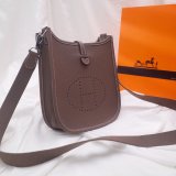 Hermes Mini Evelyne Handbags Best Quality Coffee