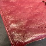Best Quality YSL NIKI red shopping bag in crinkled vintage leather