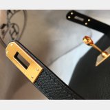 Hermes Mini Kelly Black Best Quality Handbag Epsom leather