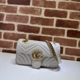 Grey GG Marmont 446744 Mini Matelassé Gucci Best Quality Bag