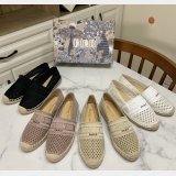 Perfect Dior Best Quality Openwork Embroidery Fisherman Shoes