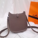 Hermes Mini Evelyne Handbags Best Quality Coffee