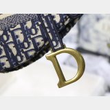 Best Quality Saddle Bag Blue Dior Oblique Jacquard