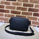 Gucci 1:1 GG Rubber-effect 771321 Shoulder Black Best Quality Bag
