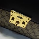Gucci Best Quality 453188 GG Supreme Padlock Small Top Handle Bag