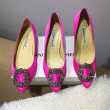 Best Manolo Blahnik HANGISI Satin Jewel Buckle Pumps