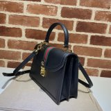 Gucci Black/Cream Ophidia small top handle Best Quality bag