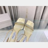 Best Quality Jimmy Choo Alva Suede Sandals 1:1 Mirror Heel 8.5 cm Shoes